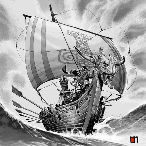 Драккар Викинги орнамент Ладья