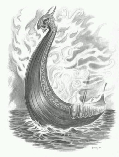 Викинги Драккар море