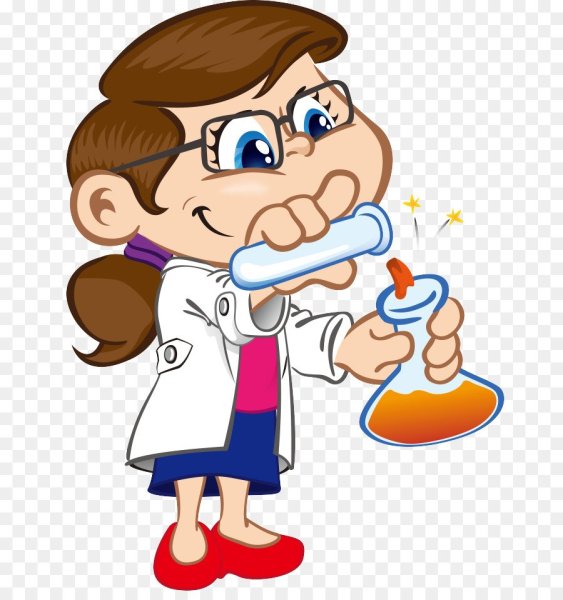 Рисунок химика в лаборатории