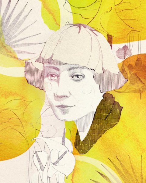 Цветаева портрет карандашом