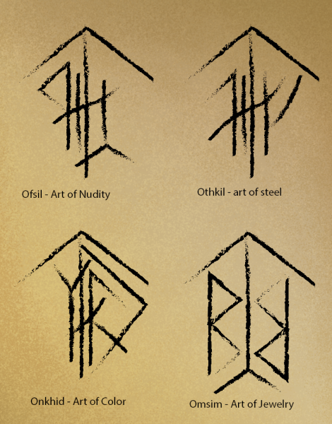 Рисунок древних рун