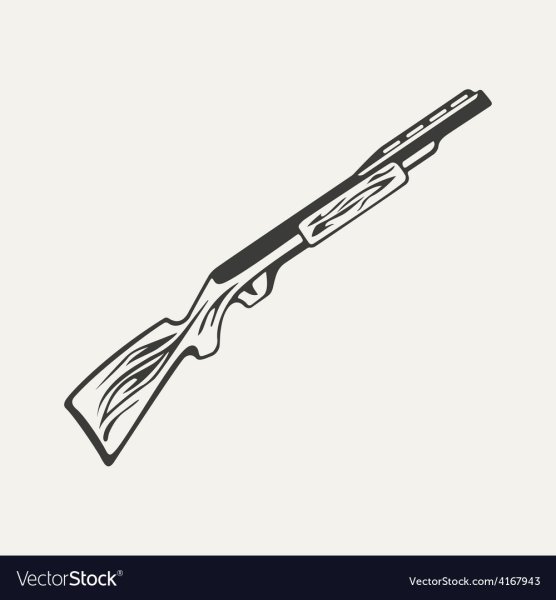 Охотничье ружье для рисования