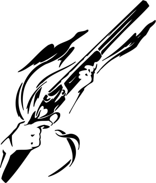 Трафарет охотничьего ружья