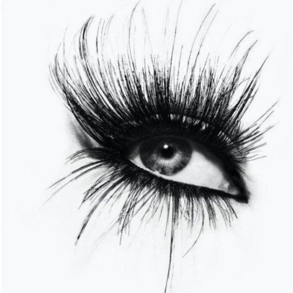 Рисунок нарощенных ресниц