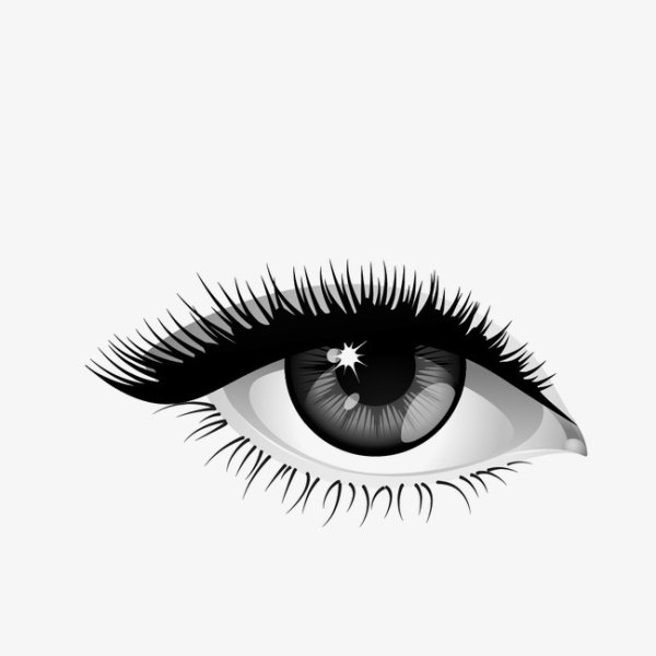 Наращивание ресниц на прозрачном фоне