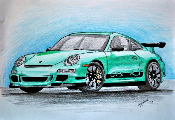 Porsche 911 gt3 RS drawing