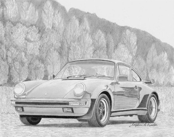 Нарисовать Порше 911 турбо