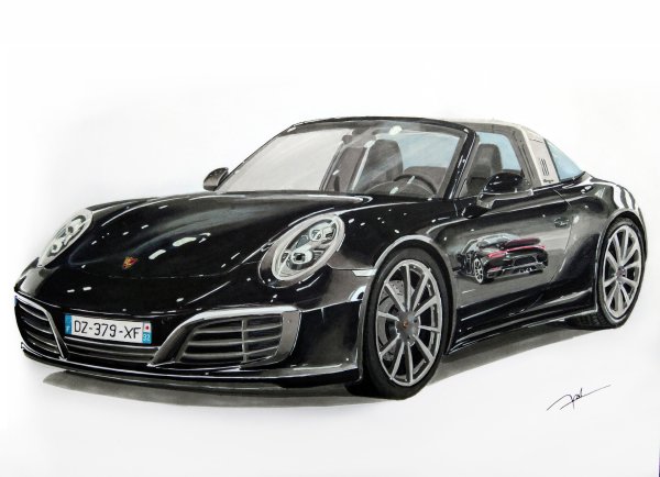 Раскраска Porsche 911 Targa 4s
