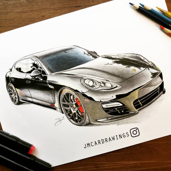 Рисунки машин Порше