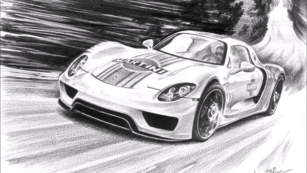 Раскраска Porsche 918 Spyder