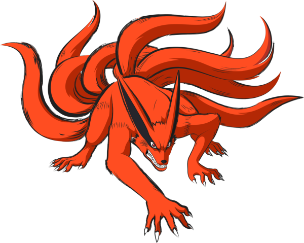 Наруто девятихвостый Лис цвет