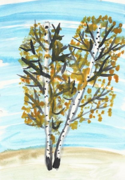 Осенние пейзажи с березками