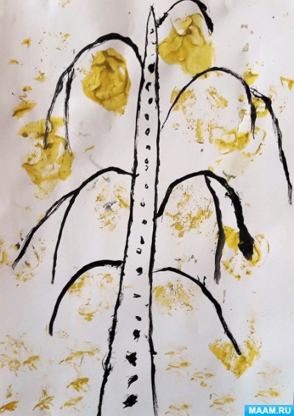 Рисование осенний лес в старшей группе