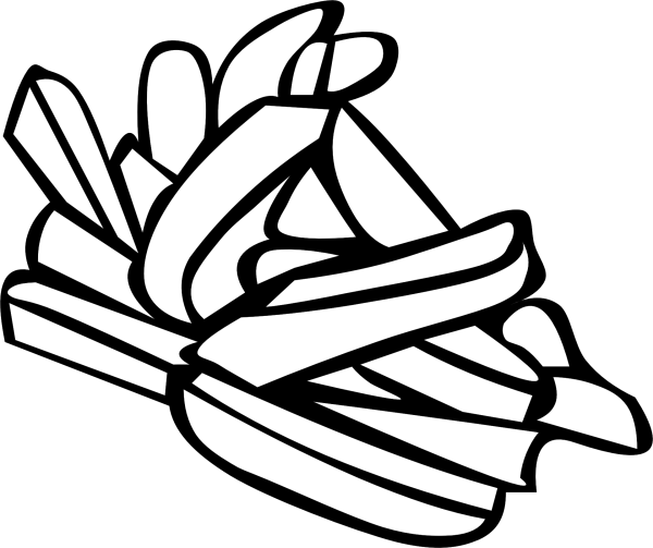 Картошка фри контур вектор