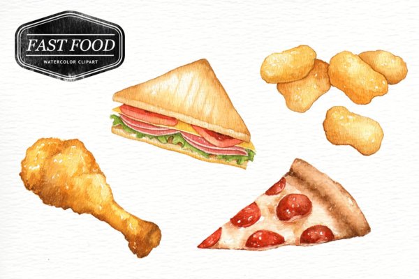 Наггетсы пицца нарисованная