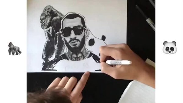 Мияги и Энди Панда рисунок