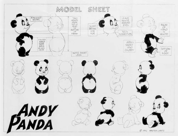 Нарисовать Энди панду