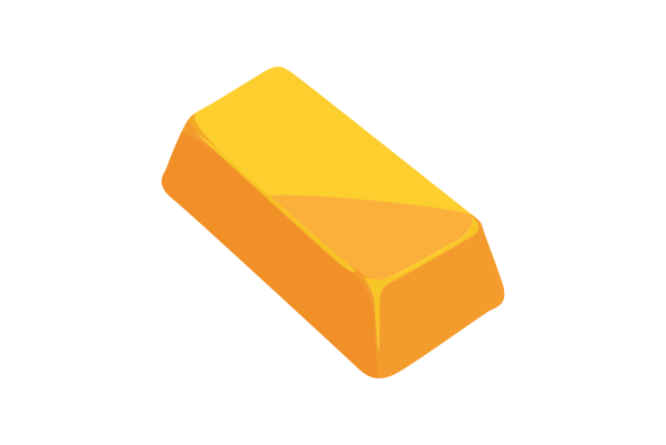 Слиток золота вектор