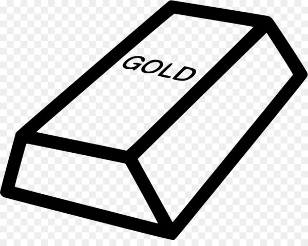 Золотой слиток значок