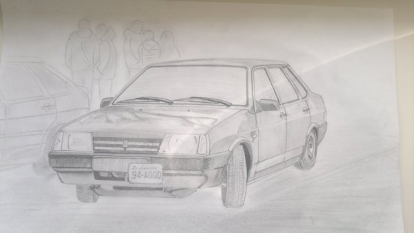 ВАЗ 21099 сбоку рисунок