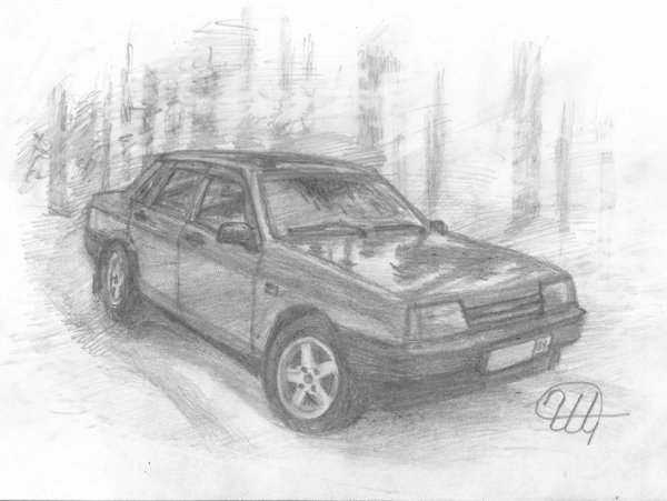 99 Машина карандашом