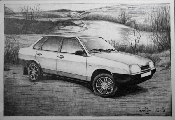 Раскраски машины ВАЗ 21099