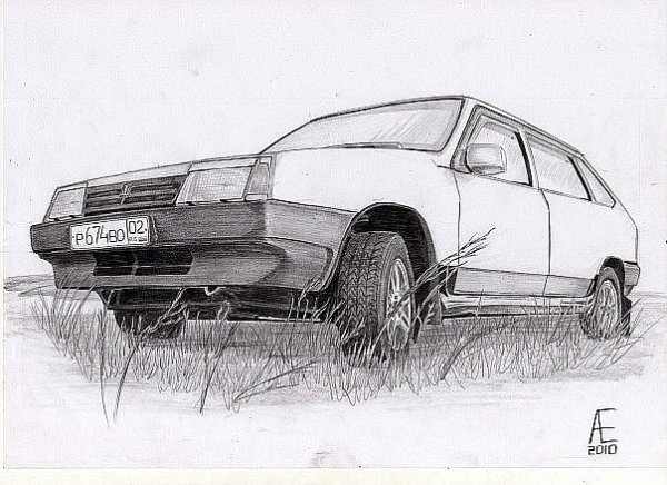 ВАЗ 2109 рисунок