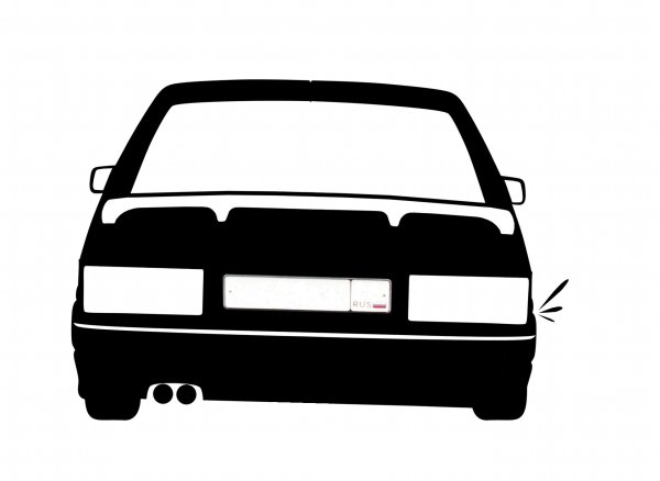 Стикер силуэт спереди ВАЗ 2109