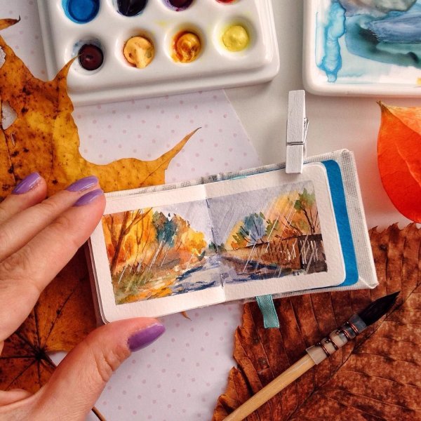 Акварельные миниатюры