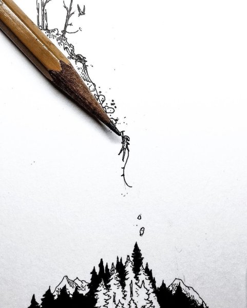 Рисование чернилами