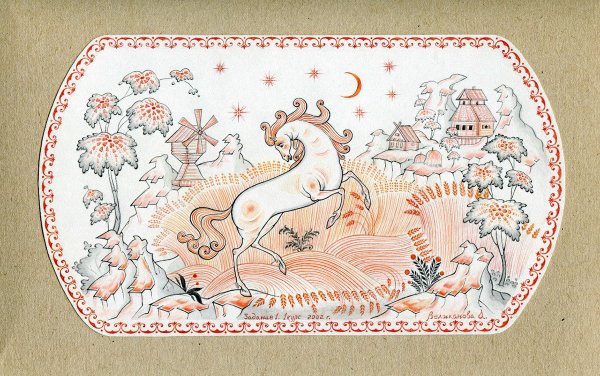 Палех элементы росписи