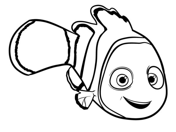 Раскраска Немо и дори