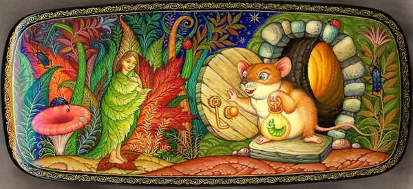 Лаковая миниатюра Дюймовочка