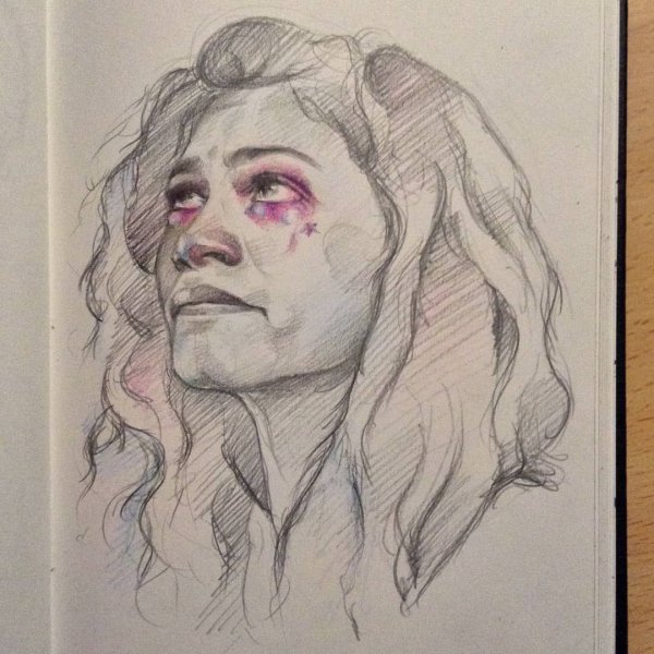 Эйфория эскиз карандашом