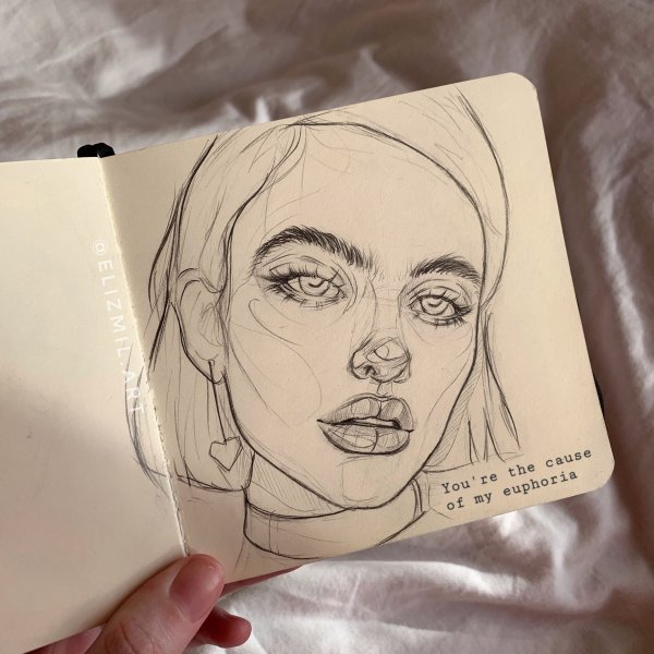 Рисунки для скетчбука лица