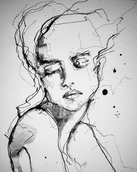 Скетч грустное лицо