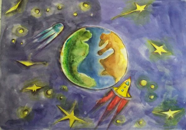 Рисунок на тему Планета будущего