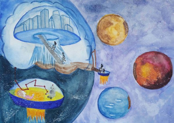 Рисунок на тему будущее планеты