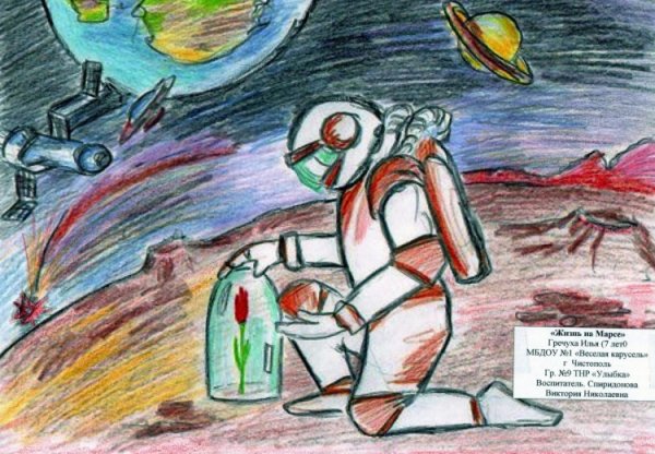 Космос в будущем рисунки