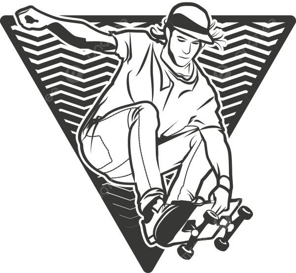 Скейтбордист иллюстрация