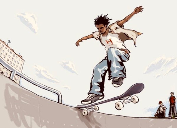 Скейт мультяшный