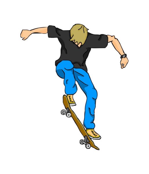 Силуэт скейтбордиста