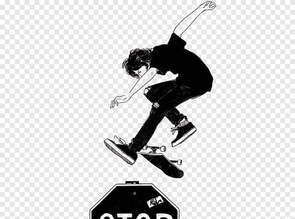 Силуэт скейтбордиста