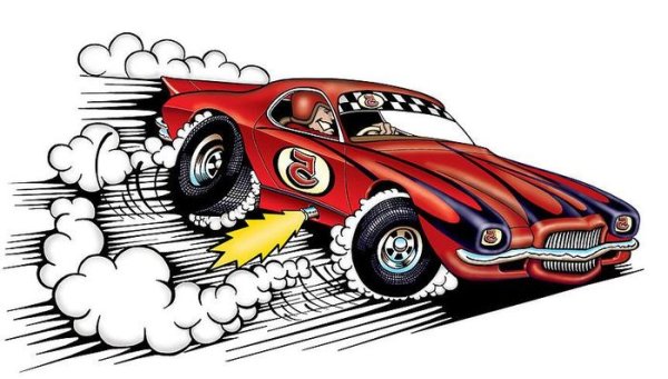 Гоночная машинка мультяшная