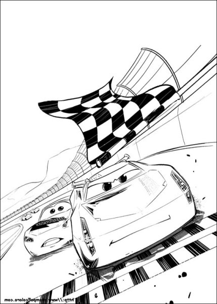 Раскраска Тачки 3 Джексон шторм