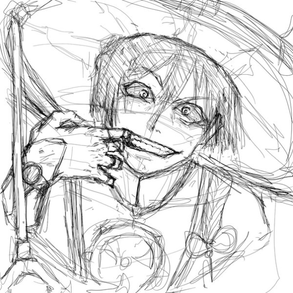 Мона скетч Геншин