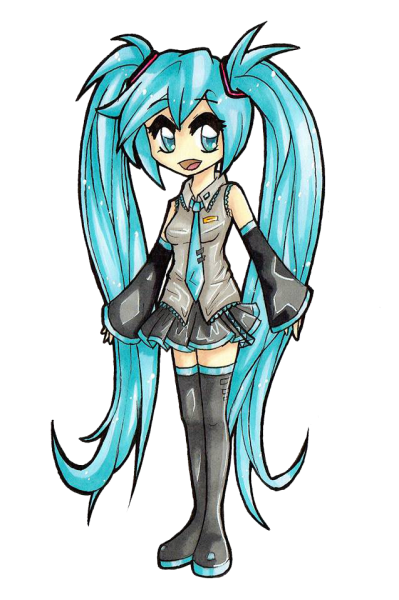 Хатсуне Мику для срисовки