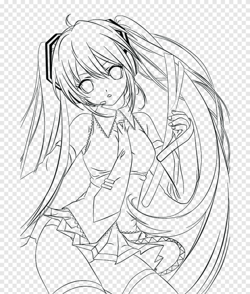 Хатсуне Мику раскраска