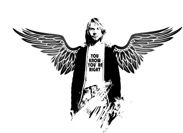 Курт Кобейн с крыльями