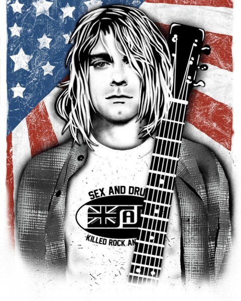 Нирвана Курт Кобейн постеры